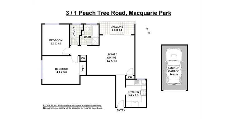 Floorplan of Homely unit listing, 3/1 Peach Tree Road, Macquarie Park NSW 2113