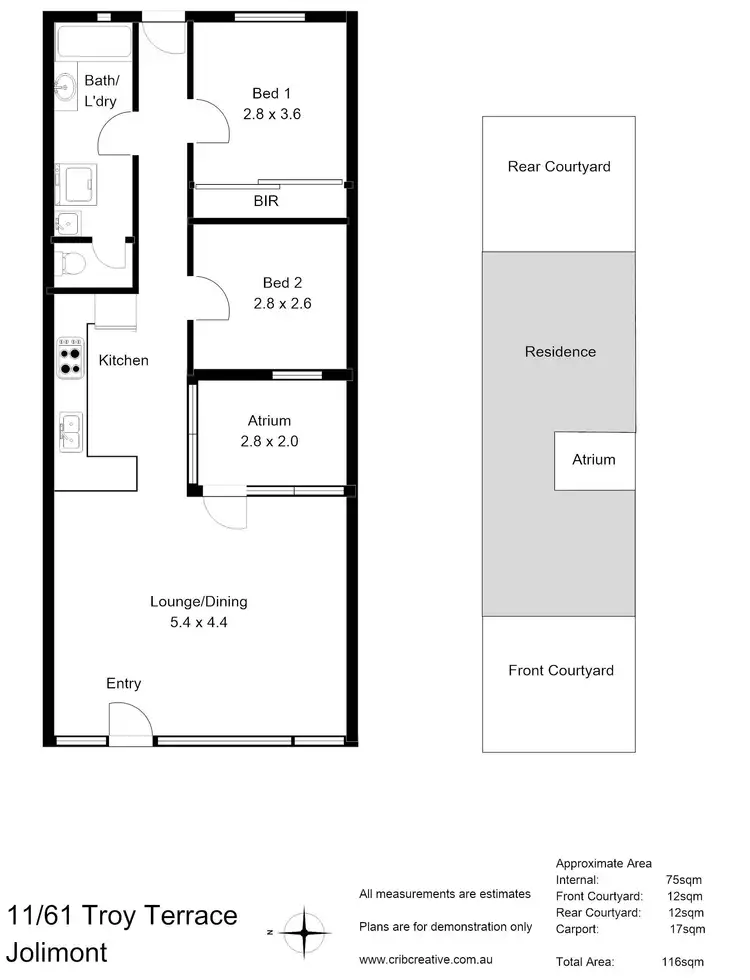 Floorplan of Homely unit listing, 11/61 Troy Terrace, Jolimont WA 6014
