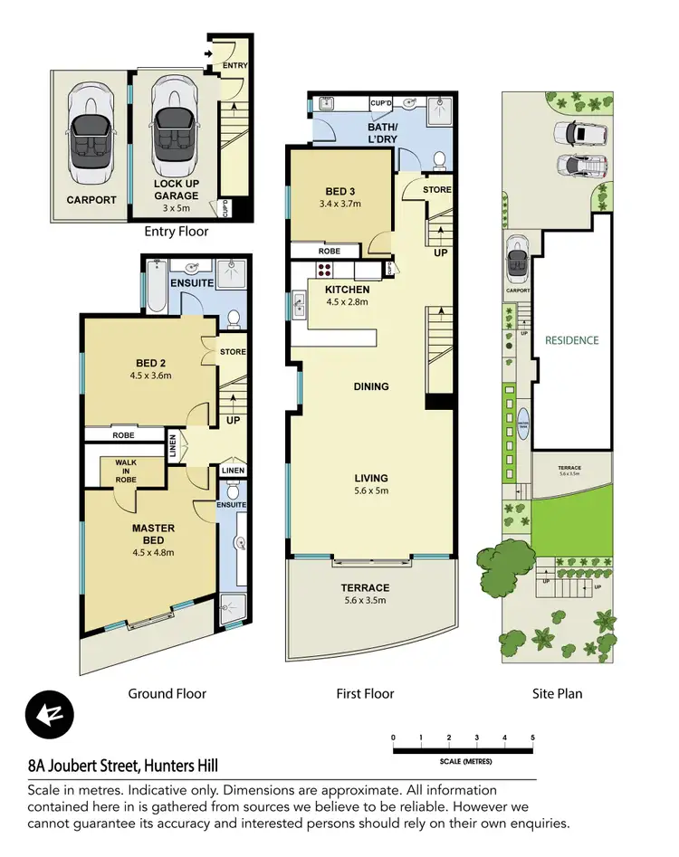Floorplan of Homely semi-detached listing, 8a Joubert Street, Hunters Hill NSW 2110