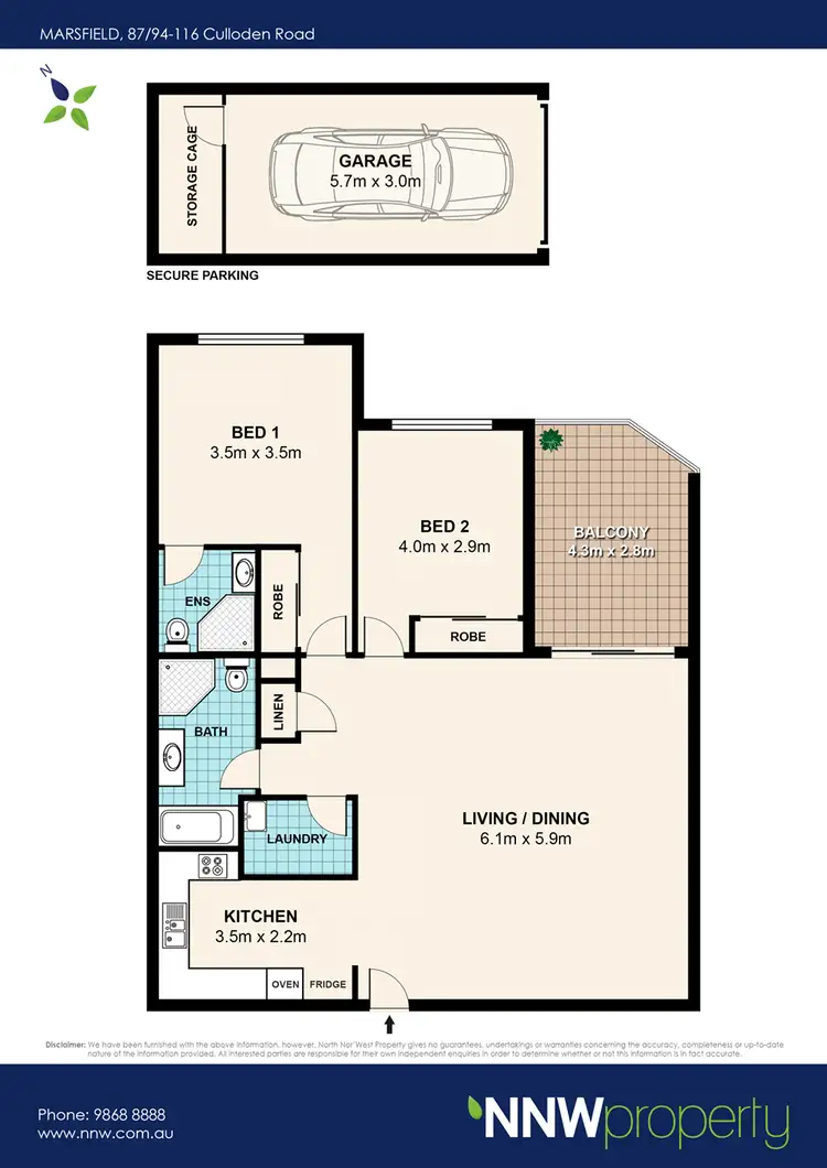 Floorplan of Homely unit listing, 87/94-116 Culloden Road, Marsfield NSW 2122