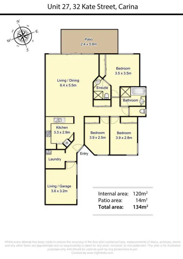 Floorplan of Homely villa listing, 27/1 Belgarah Place, Carina QLD 4152