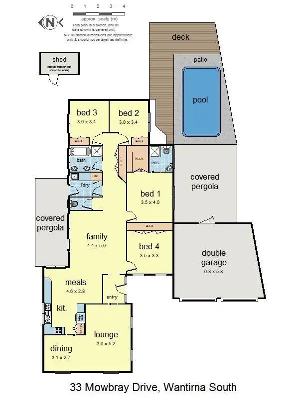 Floorplan of Homely house listing, 33 Mowbray Drive, Wantirna South VIC 3152