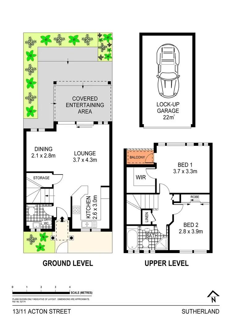 Floorplan of Homely townhouse listing, 13/11 Acton Street, Sutherland NSW 2232