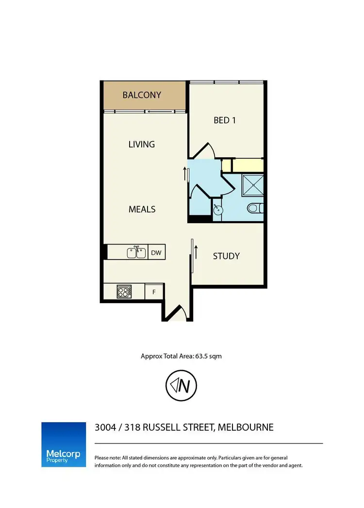Floorplan of Homely apartment listing, 3004/318 Russell Street, Melbourne VIC 3000