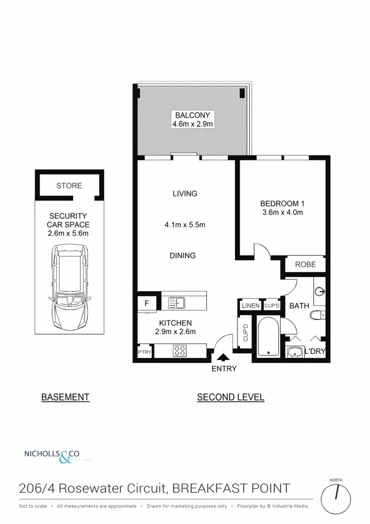 Floorplan of Homely unit listing, 206/4 Rosewater Circuit, Breakfast Point NSW 2137