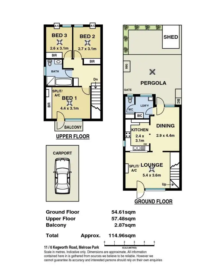Floorplan of Homely townhouse listing, 11/6 Kegworth Road, Melrose Park SA 5039