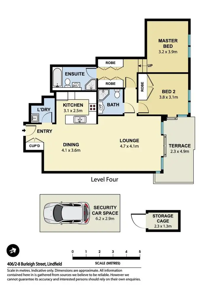 Floorplan of Homely apartment listing, 406/2-8 Burleigh Street, Lindfield NSW 2070