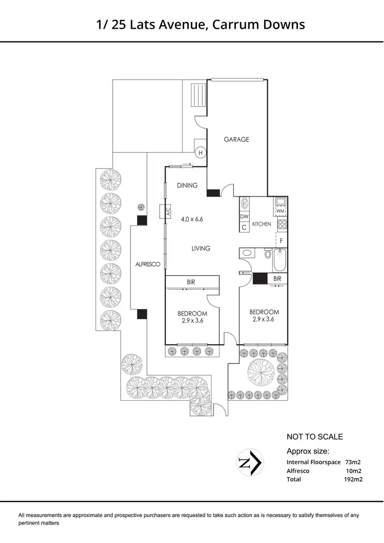 Floorplan of Homely unit listing, 1/25 Lats Avenue, Carrum Downs VIC 3201
