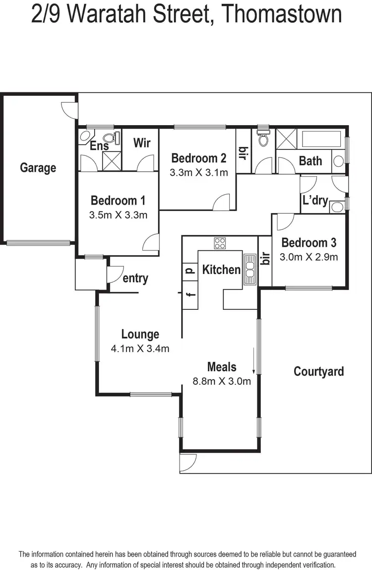Floorplan of Homely unit listing, 2/9 Waratah Street, Thomastown VIC 3074