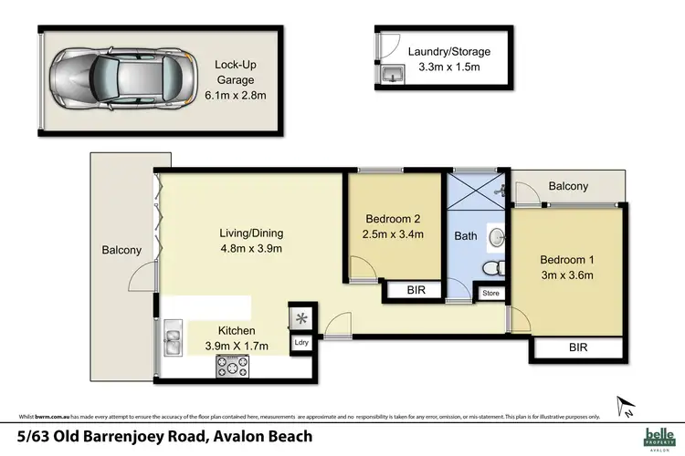 Floorplan of Homely apartment listing, 5/63 Old Barrenjoey Road, Avalon Beach NSW 2107