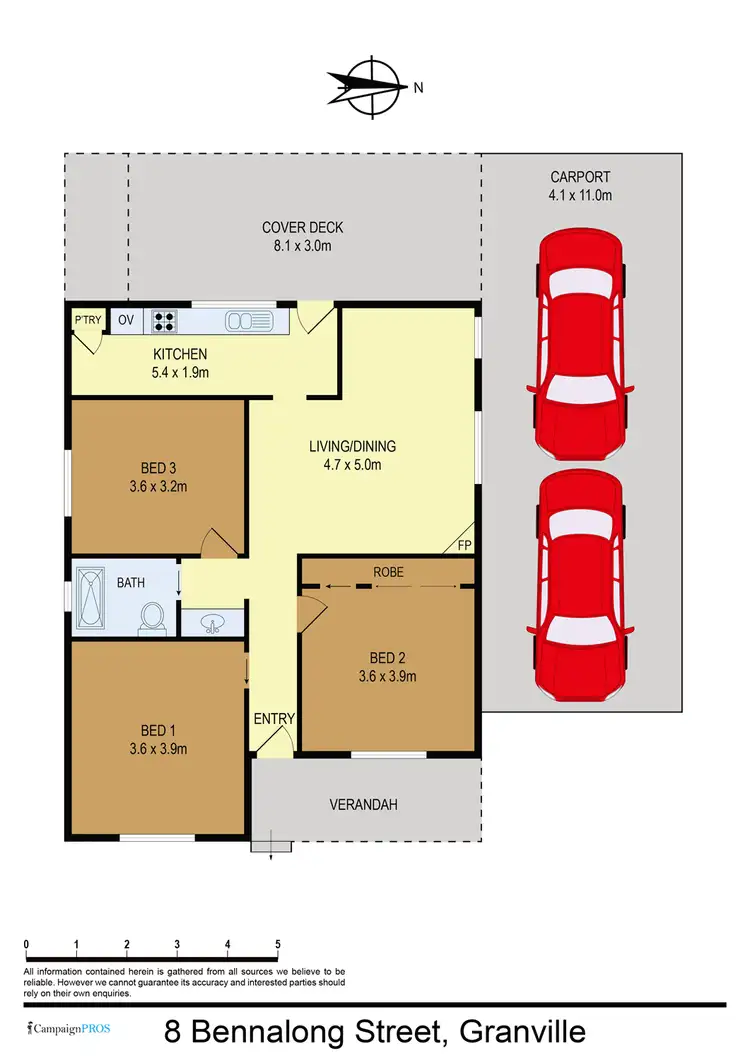 Floorplan of Homely house listing, 8 Bennalong Street, Granville NSW 2142