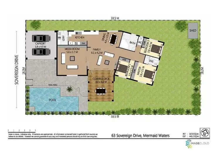 Floorplan of Homely house listing, 63 Sovereign Drive, Mermaid Waters QLD 4218
