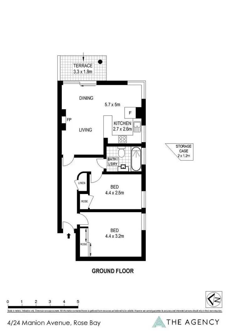 Floorplan of Homely apartment listing, 4/24 Manion Avenue, Rose Bay NSW 2029