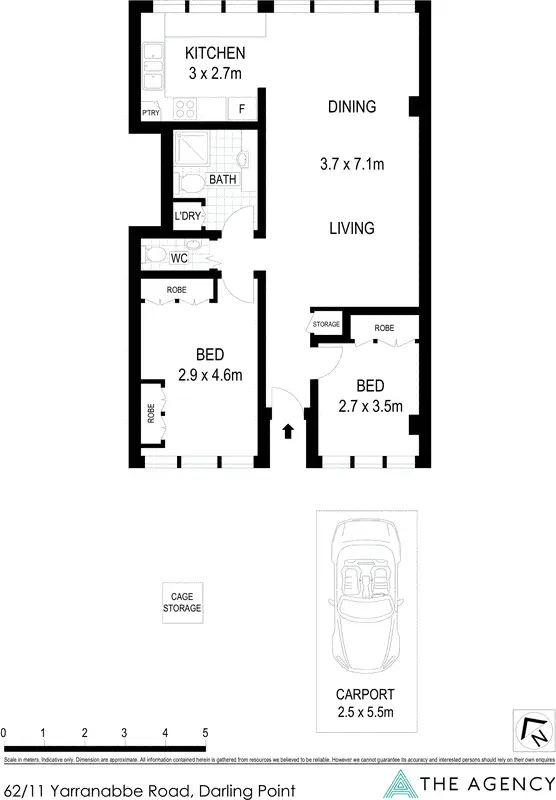 Floorplan of Homely apartment listing, 62/11 Yarranabbe Road, Darling Point NSW 2027