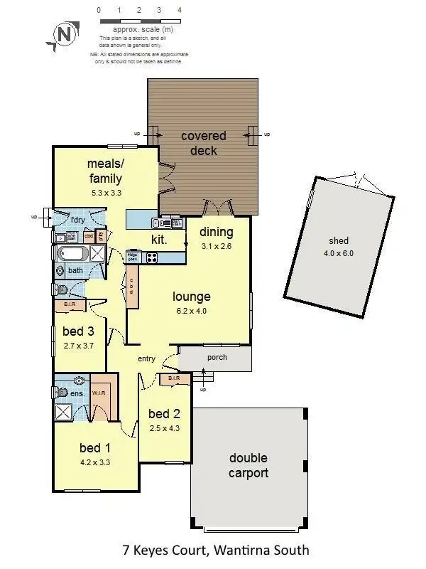 Floorplan of Homely house listing, 7 Keyes Court, Wantirna South VIC 3152