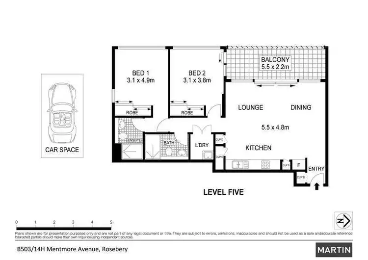 Floorplan of Homely apartment listing, 14H Mentmore Avenue, Rosebery NSW 2018