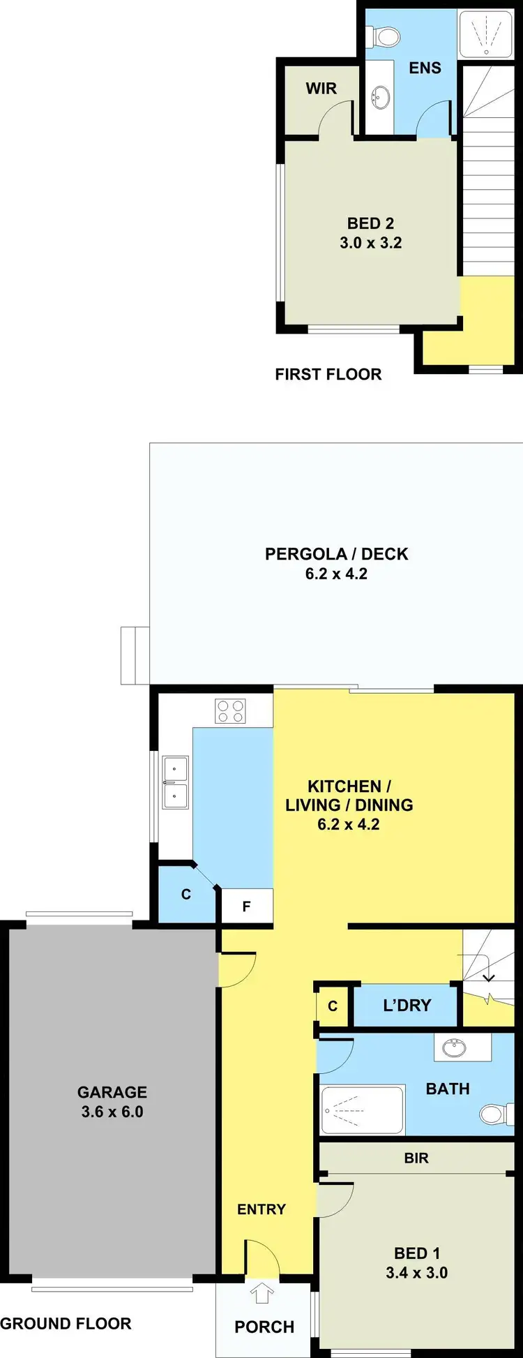 Floorplan of Homely townhouse listing, 4/52 Maude Avenue, Glenroy VIC 3046