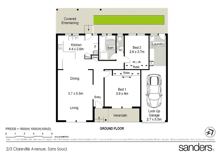 Floorplan of Homely villa listing, 2/3 Clareville Avenue, Sans Souci NSW 2219