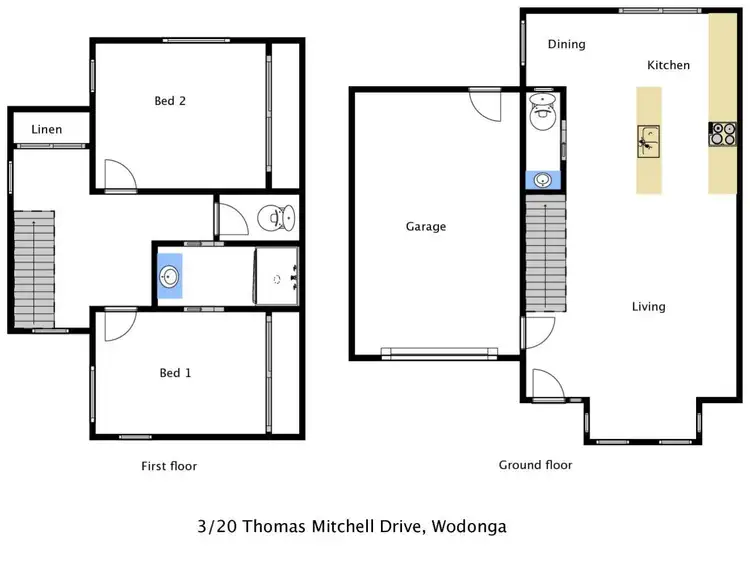 Floorplan of Homely townhouse listing, 3/20 Thomas Mitchell Drive, Wodonga VIC 3690