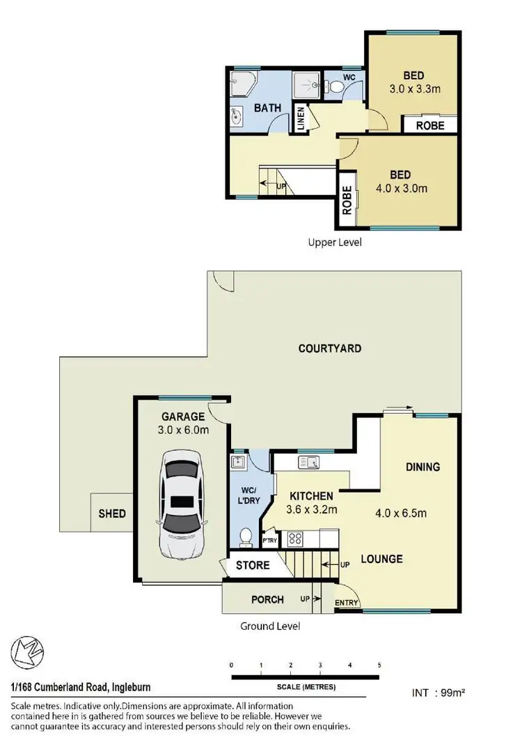 Floorplan of Homely townhouse listing, 1/168 Cumberland Road, Ingleburn NSW 2565