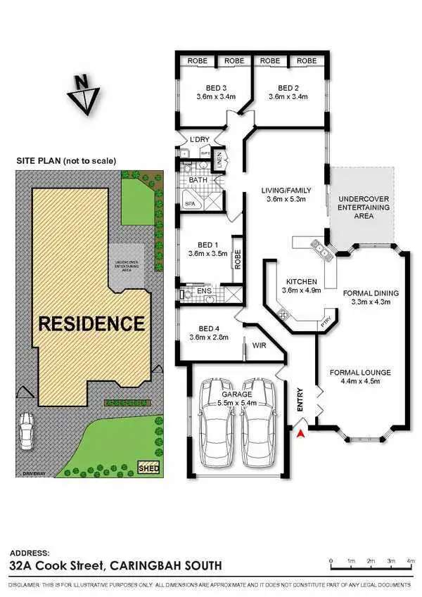 Floorplan of Homely villa listing, 32A Cook Street, Caringbah South NSW 2229