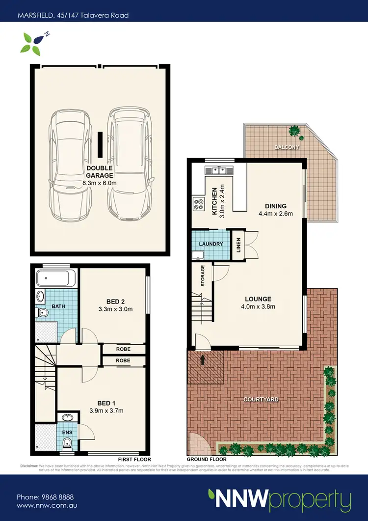 Floorplan of Homely townhouse listing, 45/147 Talavera Road, Marsfield NSW 2122