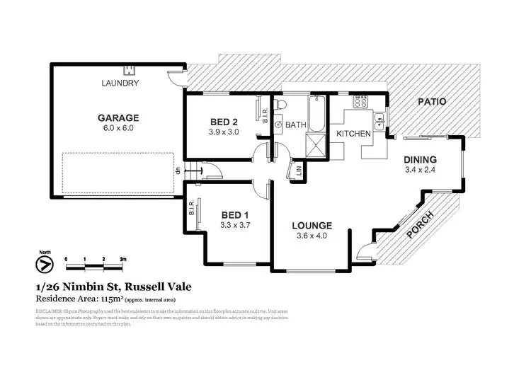 Floorplan of Homely villa listing, 1/26 Nimbin Street, Russell Vale NSW 2517