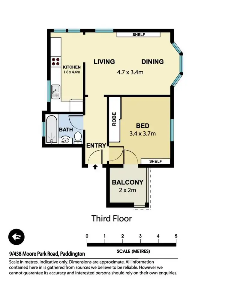 Floorplan of Homely apartment listing, 9/438 Moore Park Road, Paddington NSW 2021
