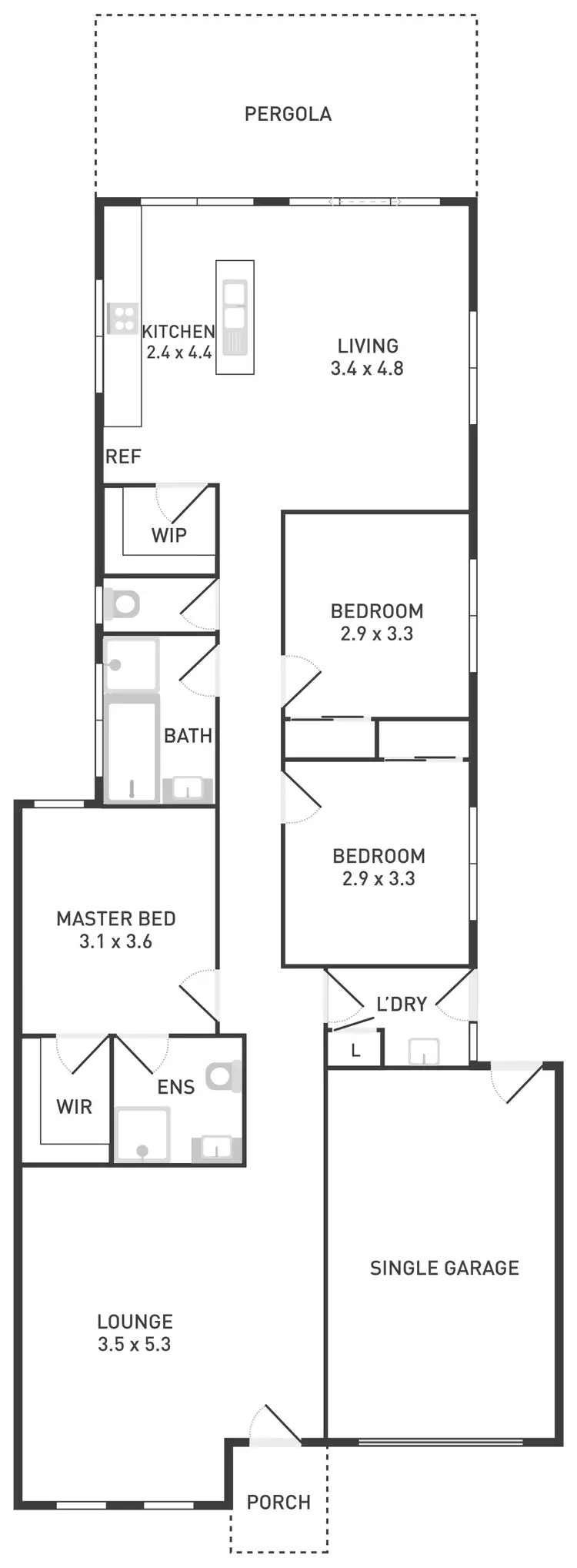Floorplan of Homely unit listing, 2/109 Westmeadows Lane, Truganina VIC 3029