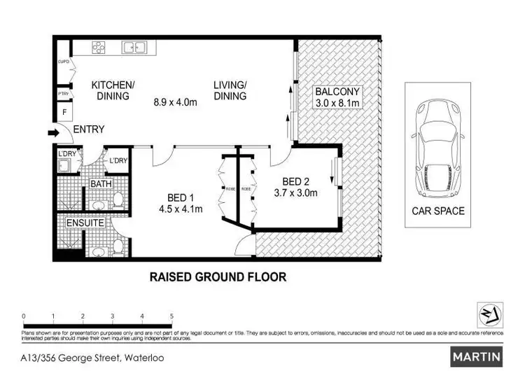 Floorplan of Homely apartment listing, A13/356 George Street, Waterloo NSW 2017