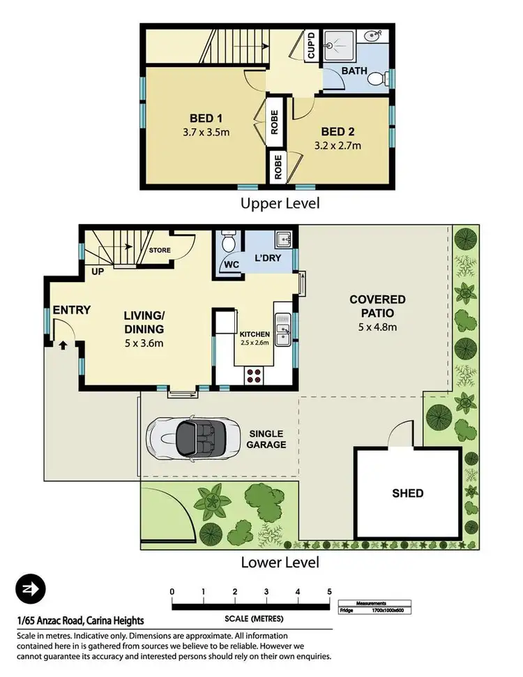 Floorplan of Homely townhouse listing, 1/65 Anzac Road, Carina Heights QLD 4152