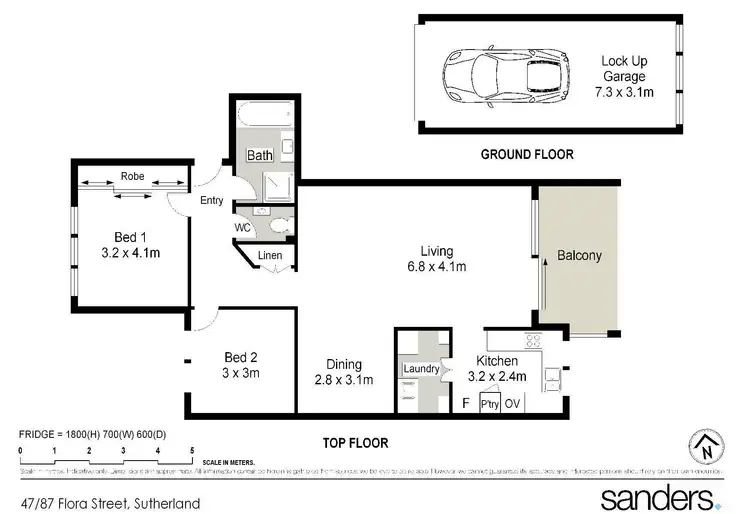 Floorplan of Homely unit listing, 47/87-89 Flora Street, Sutherland NSW 2232