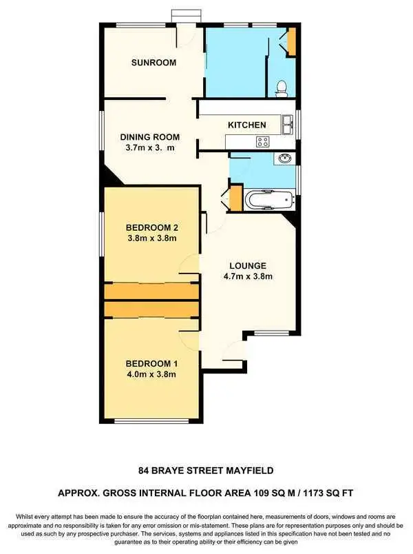 Floorplan of Homely house listing, 84 Braye Street, Mayfield NSW 2304