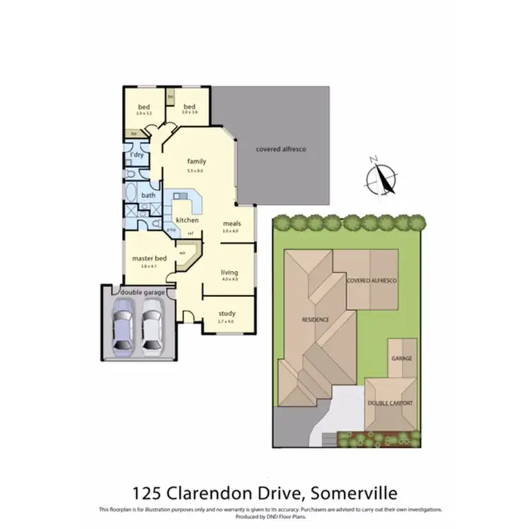 Floorplan of Homely house listing, 125 Clarendon Drive, Somerville VIC 3912