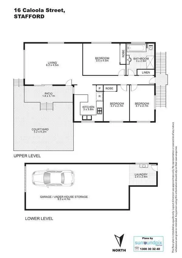 Floorplan of Homely house listing, 16 Caloola Street, Stafford QLD 4053