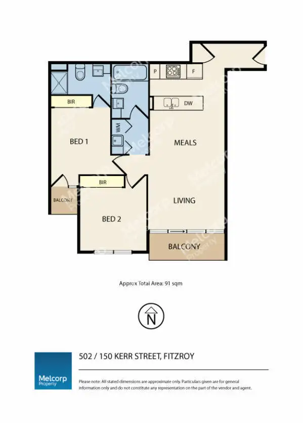Floorplan of Homely apartment listing, 502/150 Kerr Street, Fitzroy VIC 3065