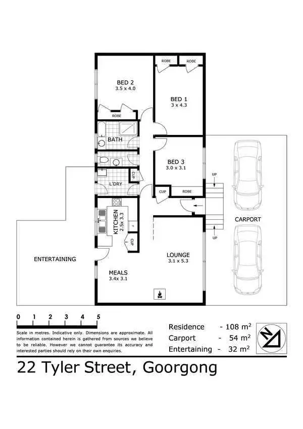 Floorplan of Homely house listing, 22 Tyler Street, Goornong VIC 3557