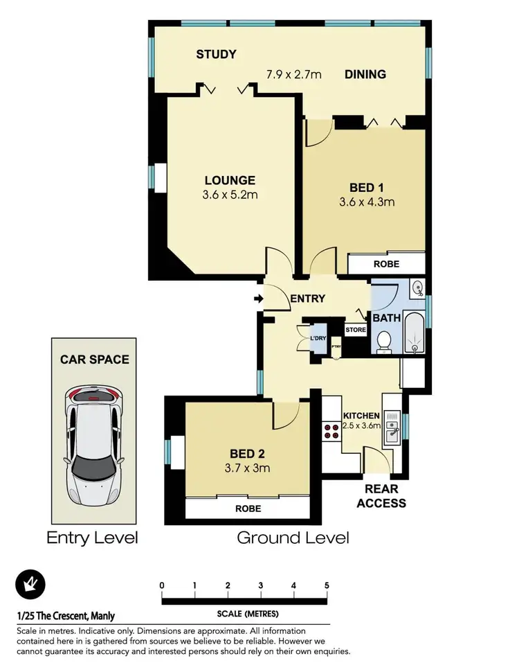 Floorplan of Homely apartment listing, 1/25 The Crescent, Manly NSW 2095