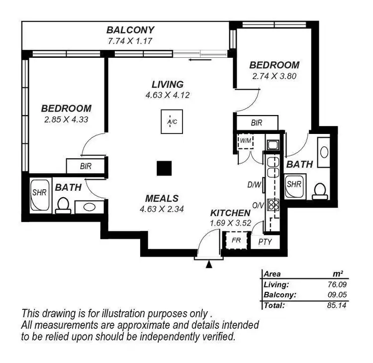 Floorplan of Homely house listing, 705/16 - 20 Coglin Street, Adelaide SA 5000