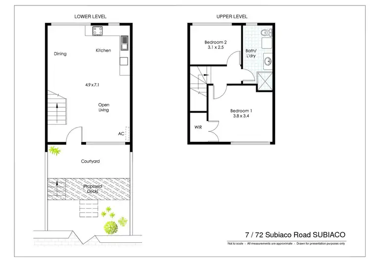 Floorplan of Homely townhouse listing, 7/72 Subiaco Road, Subiaco WA 6008
