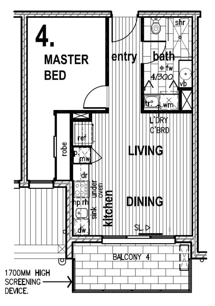 Floorplan of Homely apartment listing, 4/436 Stud Road, Wantirna South VIC 3152