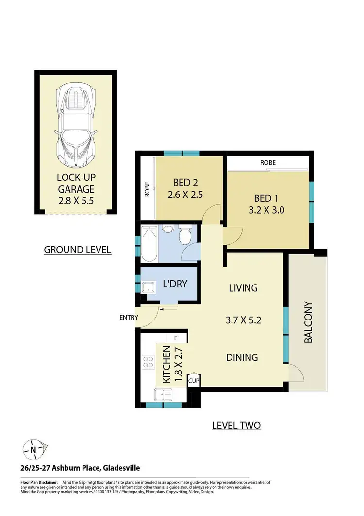 Floorplan of Homely apartment listing, 26/25-27 Ashburn Place, Gladesville NSW 2111