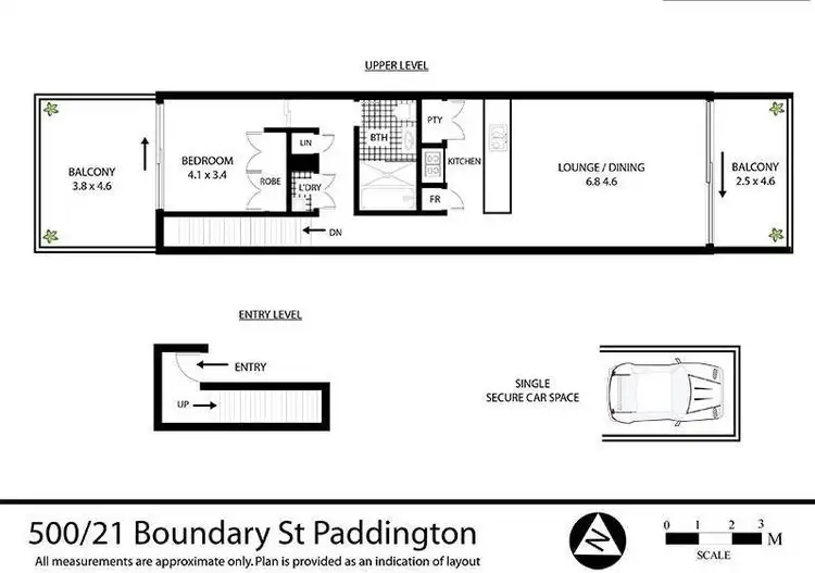 Floorplan of Homely apartment listing, 500/21 Boundary Street, Darlinghurst NSW 2010