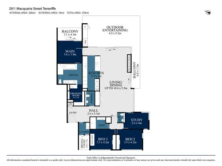 Floorplan of Homely apartment listing, 29/1 Macquarie Street, Teneriffe QLD 4005