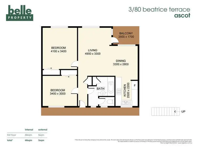 Floorplan of Homely unit listing, 3/80 Beatrice Terrace, Ascot QLD 4007