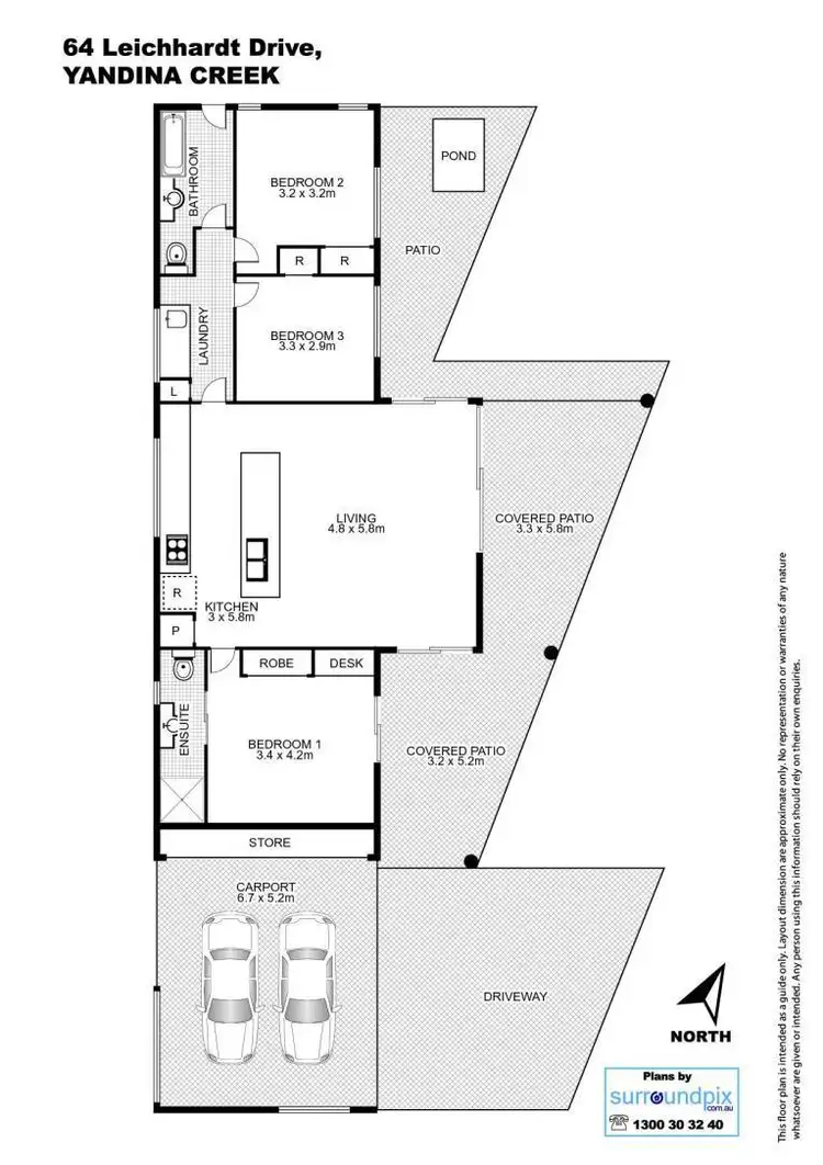 Floorplan of Homely house listing, 64 Leichhardt Drive, Yandina Creek QLD 4561