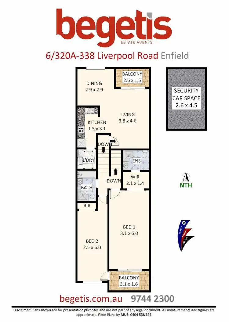 Floorplan of Homely apartment listing, 6/320A-338 Liverpool Road, Enfield NSW 2136