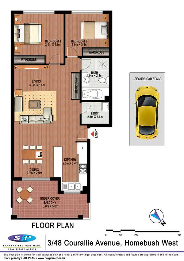 Floorplan of Homely apartment listing, 3/48-50 Courallie Avenue, Homebush West NSW 2140