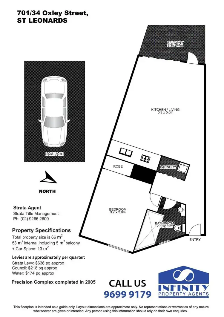 Floorplan of Homely apartment listing, 701/34 Oxley Street, Crows Nest NSW 2065