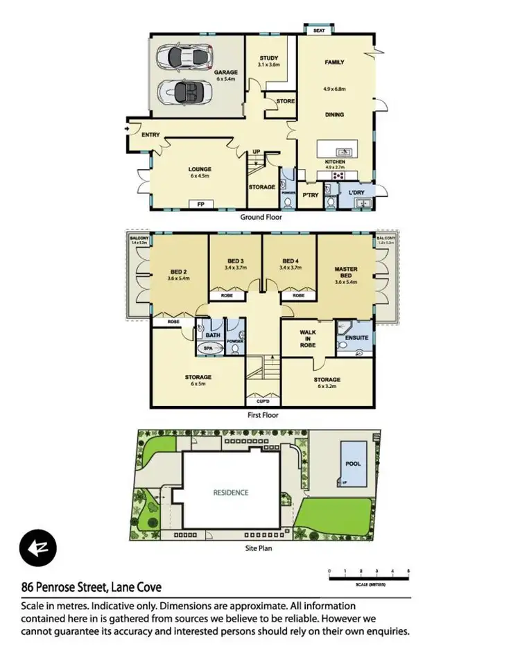 Floorplan of Homely house listing, 86 Penrose Street, Lane Cove NSW 2066